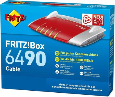 AVM FRITZ!Box 6490 Cable Wi-Fi 5 Router