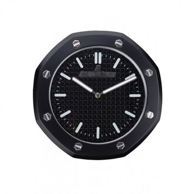 Wanduhr Audemars Piguet Royal Oak Schwarzes Zifferblatt Stahl Luxuswanduhr 34cm