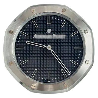 Wanduhr Audemars Piguet Royal Oak 34cm Schwarz Zifferblatt Silver Luxuswanduhr