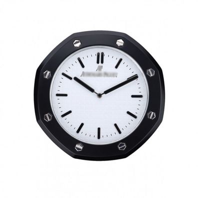 Wanduhr Audemars Piguet Royal Oak Weißes Zifferblatt Schwarz Luxuswanduhr