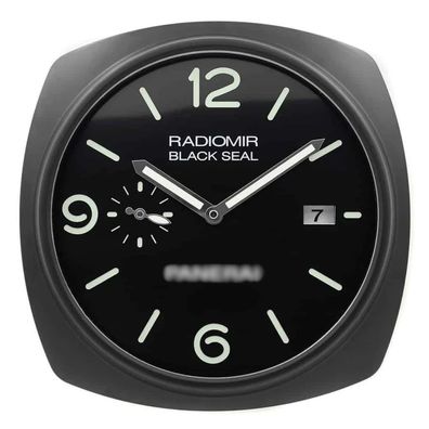 Wanduhr Panerai Radiomir Black Seal Grüne Indizes Dealer Display Wanduhr