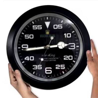 Wanduhr Rolex Air King Oyster Perpetual Schwarzes Zifferblatt Dealer Display Wanduhr