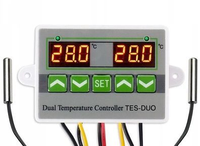 Digital DUAL Temperaturregler ZWEI Relaisausgängen Thermostat 12V 24V DC 230V