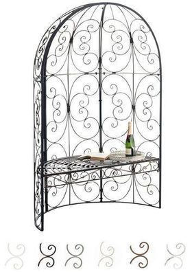 Halbpavillon+Sitzbank-Rosenbogen Rankhilfe Rosensäule Rankgitter Spalier