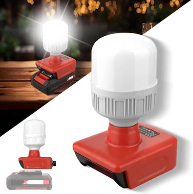 Dimmbar E27 LED Arbeitsleuchte Glühbirne Taschenlampe Für Einhell 18V Akku Licht