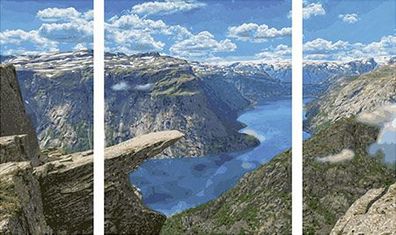Trolltunga in Norwegen - Triptychon