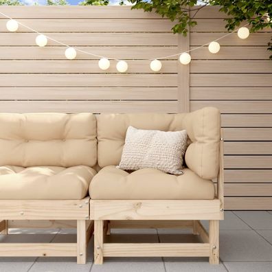 Garten-Ecksofa | Gartensofa | Outdoor-Sofa Massivholz Kiefer