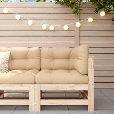Garten-Ecksofa | Gartensofa | Outdoor-Sofa Massivholz Kiefer