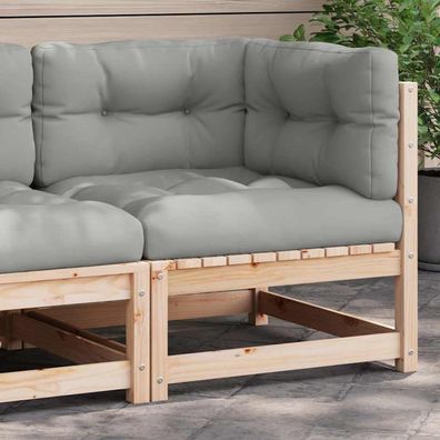 Garten-Ecksofa | Gartensofa | Outdoor-Sofa mit Kissen Massivholz Kiefer