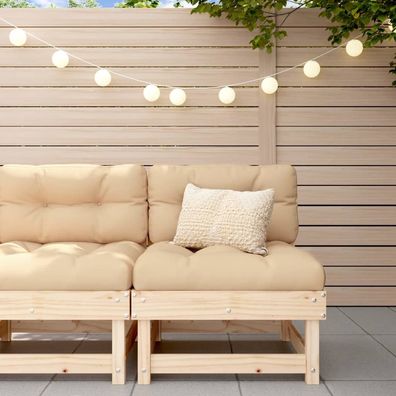 Garten-Mittelsofa | Gartensofa | Outdoor-Sofa Massivholz Kiefer