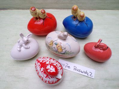 alte Porzellaneier Osterei Hasen Enten Küken Kerafina Bayern ua