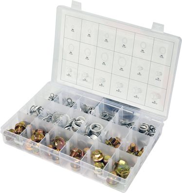Set Aluminium-Unterlegscheiben und Stopfen, Ablassstopfen M10 - M20