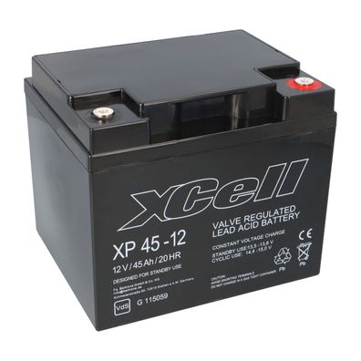XCell Bleiakku XP45-12 12V 45Ah Pb M6 Innengewinde