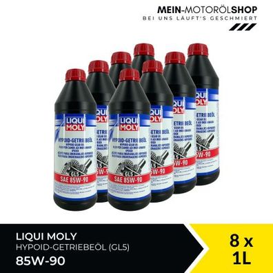 Liqui Moly Hypoid-Getriebeöl (GL5) SAE 85W-90 8x1 Liter