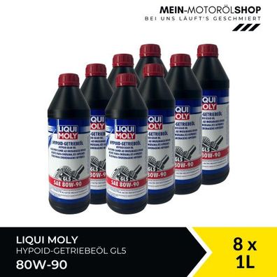 Liqui Moly Hypoid-Getriebeöl (GL5) SAE 80W-90 8x1 Liter