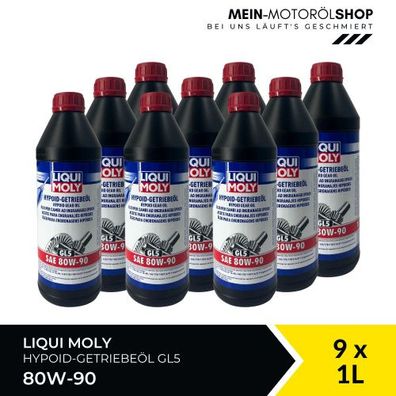 Liqui Moly Hypoid-Getriebeöl (GL5) SAE 80W-90 9x1 Liter
