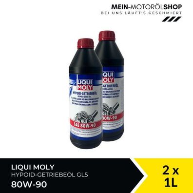 Liqui Moly Hypoid-Getriebeöl (GL5) SAE 80W-90 2x1 Liter