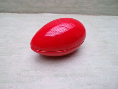 altes Porzellanei Osterei Deckeldose Schale rot K&G Granit Ungarn ca 14x9cm