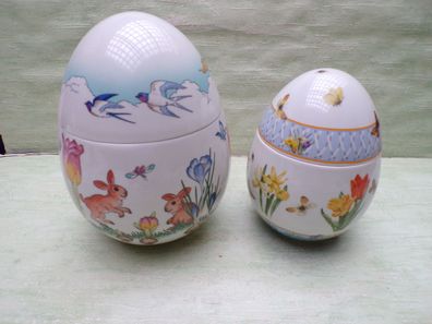 Großes Porzellanei Deckeldose Hutschenreuther Ole Winther ca 24,5 / 20cm