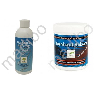 48,89 Euro pro 1 Liter abeko Hornhautentferner 250 ml + Hornhaut Balsam mit 10% Urea