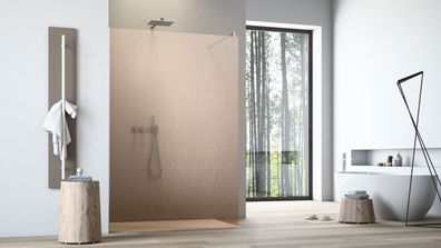 Walk In Crash-Glas Duschabtrennung 100-140cm Echtglas beschichtet, klar/bronze/grau