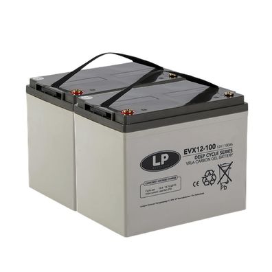 Blei Akku 2x 12V 100Ah passend für 24V Rollstuhl Elektromobil uvm