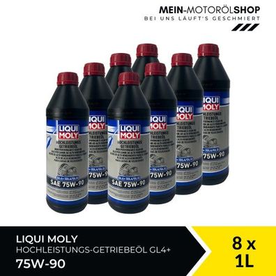 Liqui Moly Hochleistungs-Getriebeöl (GL4 + ) SAE 75W-90 8x1 Liter