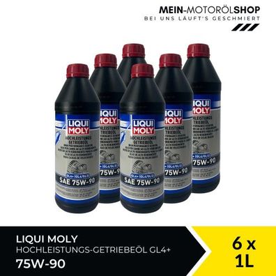 Liqui Moly Hochleistungs-Getriebeöl (GL4 + ) SAE 75W-90 6x1 Liter