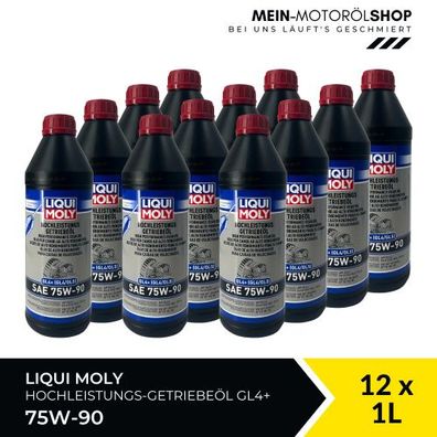 Liqui Moly Hochleistungs-Getriebeöl (GL4 + ) SAE 75W-90 12x1 Liter