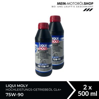 Liqui Moly Hochleistungs-Getriebeöl (GL4 + ) SAE 75W-90 2x500 ML