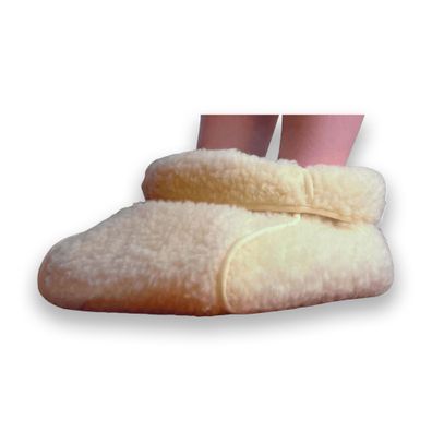 Schurwoll Fußsack 35x25x17cm Flor 100% Schurwolle Fußwärmer Winter Fußtasche NEU