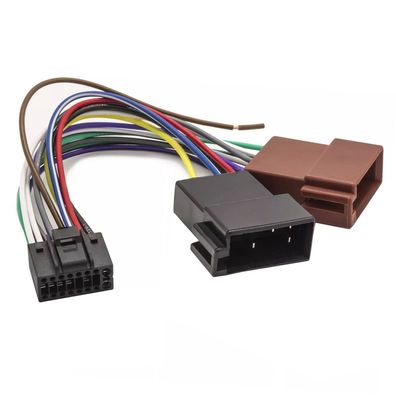 I39 17cm Auto Radio Adapter DIN ISO Stecker 16 Pin Kabelbaum passend für JVC