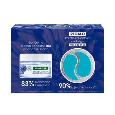 Organic Cornflower & Hyluronic ACID FACE AND EYES GEL- CREAM CASE 2 pcs