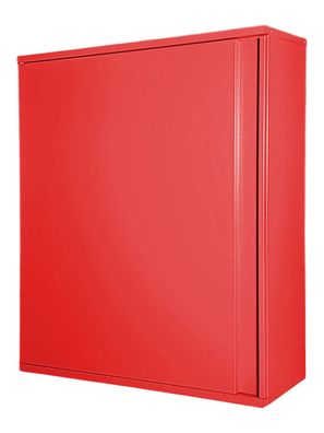 Daken Feuerlöschkasten aus Stahl mit magnet. Verschluss, B60 H72 T23,5, RAL 3000