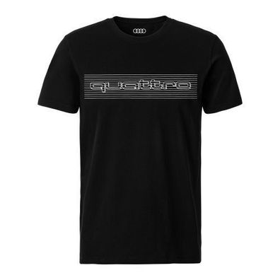 Original Audi quattro Herren Shirt, schwarz T-Shirt