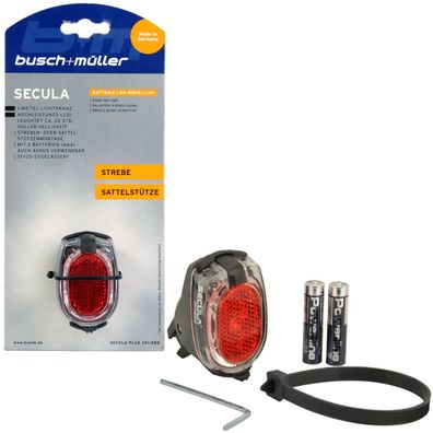 Busch+Müller Secula Fahrrad LED Rücklicht LineTec Licht Hinten StVZO Beleuchtung