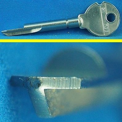 Errebi Schlüsselrohling GX70B - Kreuzschlüssel 82 mm lang - Schlüssel mit Kreuzbart