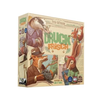 Druckfrisch Brettspiel Gesellschaftsspiel Kennerspiel Skellig Games