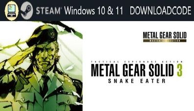 NEU PC Computer Spiel Metal Gear Solid 3 Snake Eater Master Col. Key für STEAM