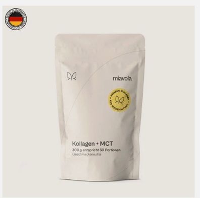 miavola Kollagen?MCT Pulver Beutel-geschmacksneutral & ohne Klümpchen-300?g