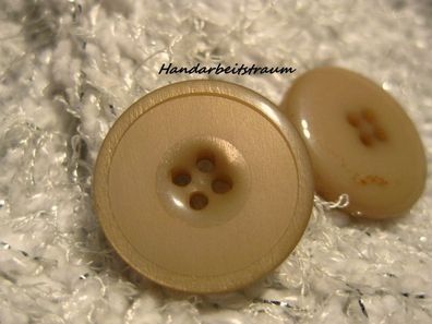 1Kunststoffknopf Kunststoffknöpfe beige 20x3mm 4Loch a 2mm Nr 1699