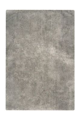 Teppich Wohnzimmer Hochflor weich Grau modern Langflor Uni Schlafzimmer Läufer