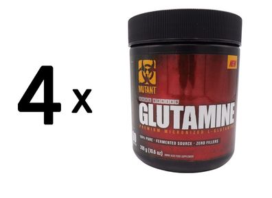 4 x Mutant Core Series Glutamine - 300g