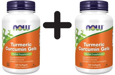 2 x NOW Foods Curcumin - 120 softgels