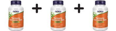 3 x NOW Foods Curcumin - 60 softgels