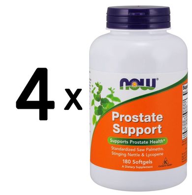 4 x NOW Foods Prostate Support - 180 softgels