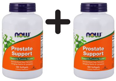 2 x NOW Foods Prostate Support - 180 softgels