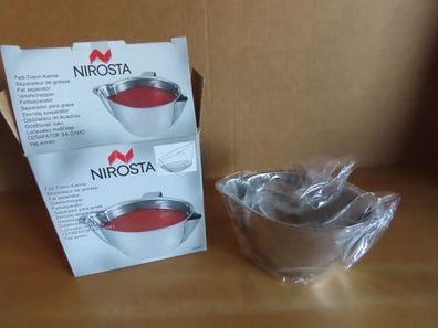 kleine Fett-Trenn-Kanne Metall Fackelmann Nirosta