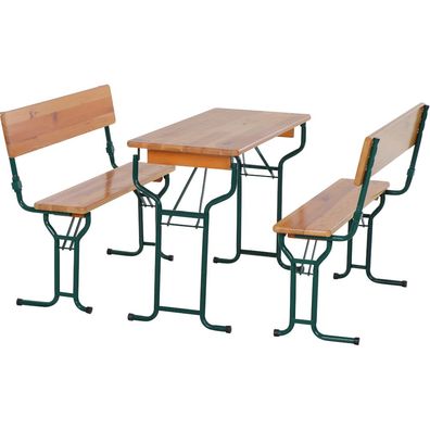 Festzeltgarnitur mit Rückenlehne 3-teilig, Tisch