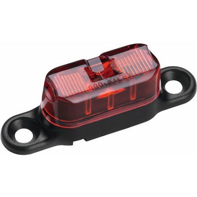 Dynamo-Rücklicht Toplight Line Small, mit K , B+M, LED, schwarz, 50mm, rotes Glas,